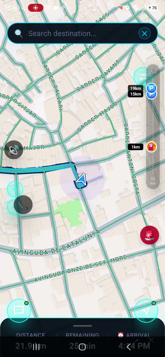 Live parking sources preview