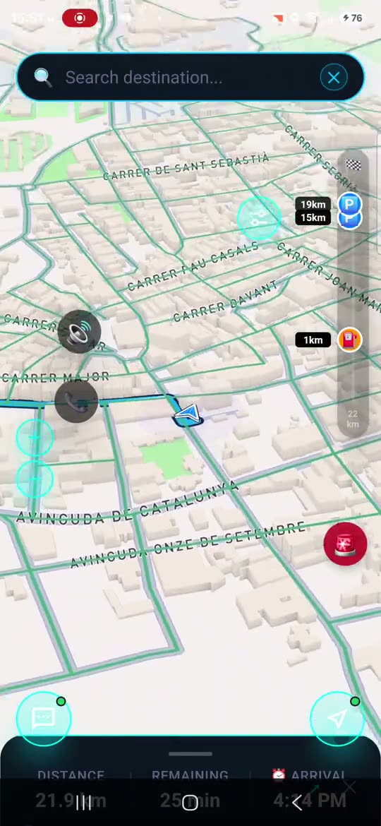 Route planning preview